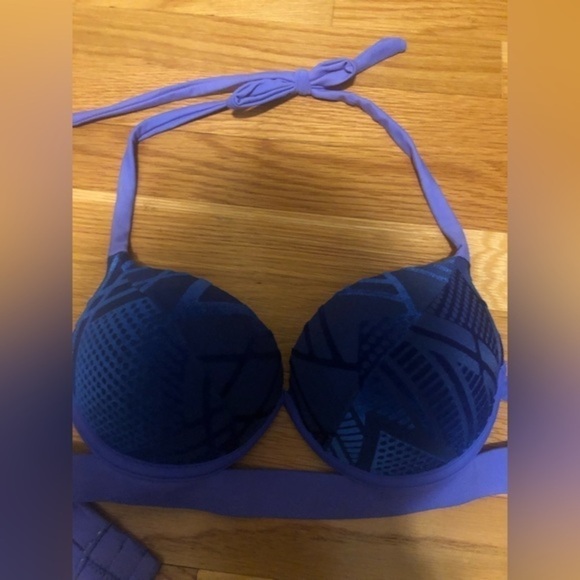 TERES two piece bikini padded top purchased in Easter Europe royal blue - Picture 2 of 5